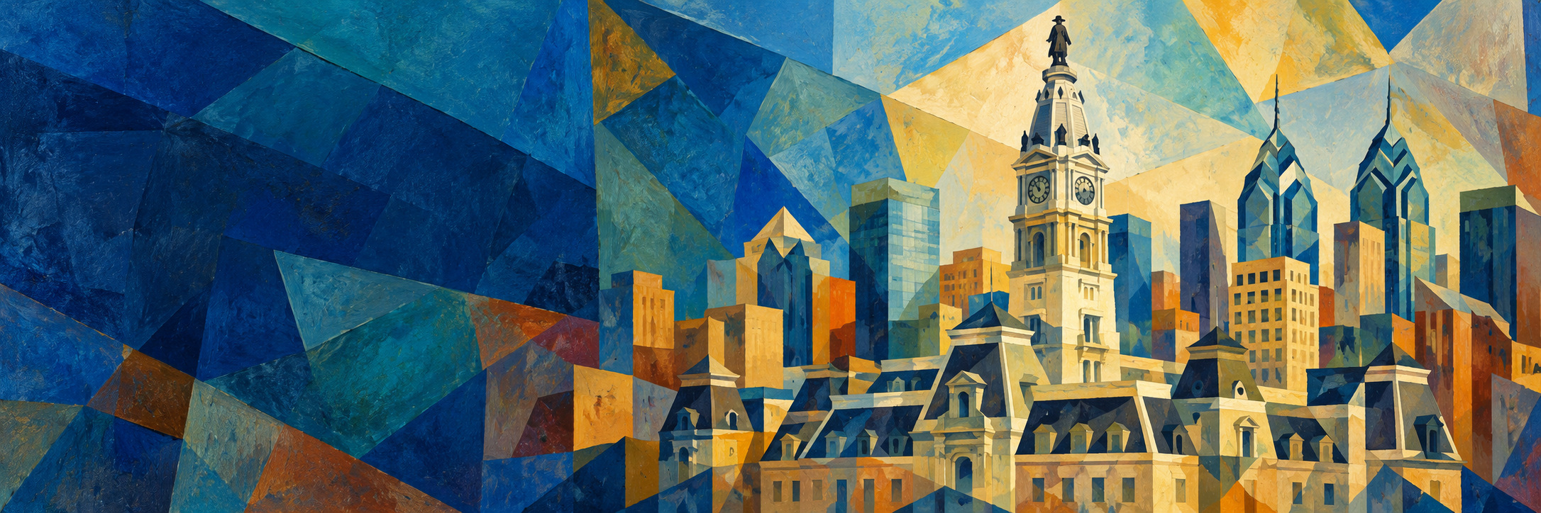 Artistic view of Philadelphia City Hall prepared for the AES Congress brochure